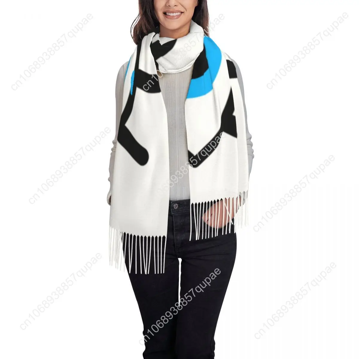 Magic Eyes Charm Scarf Women Fashion Winter Fall Shawl Wraps Black Evil Eye Amulet Boho Pattern Tassel Wraps