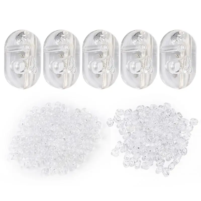 100 قطعة الصيد الشفاف الصليب الخرز البلاستيك خفيفة الوزن يطفو كرات مزدوجة اللؤلؤ متوهجة الكرة الكارب الصيد المحيط قارب أداة