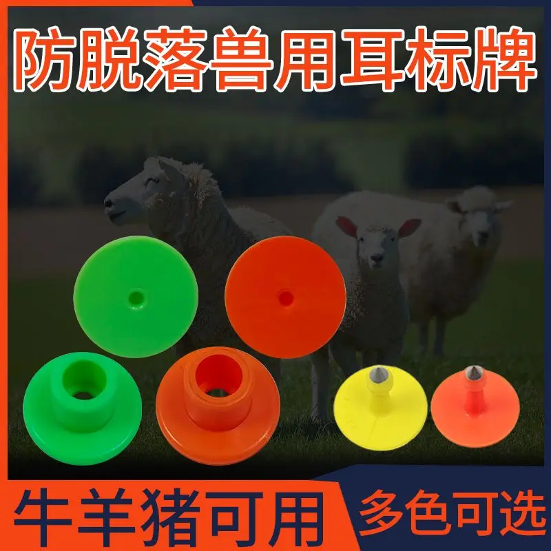 Free range cattle, sheep, and pigs Ear tags Sheep with lettering  Anti falling  Circular