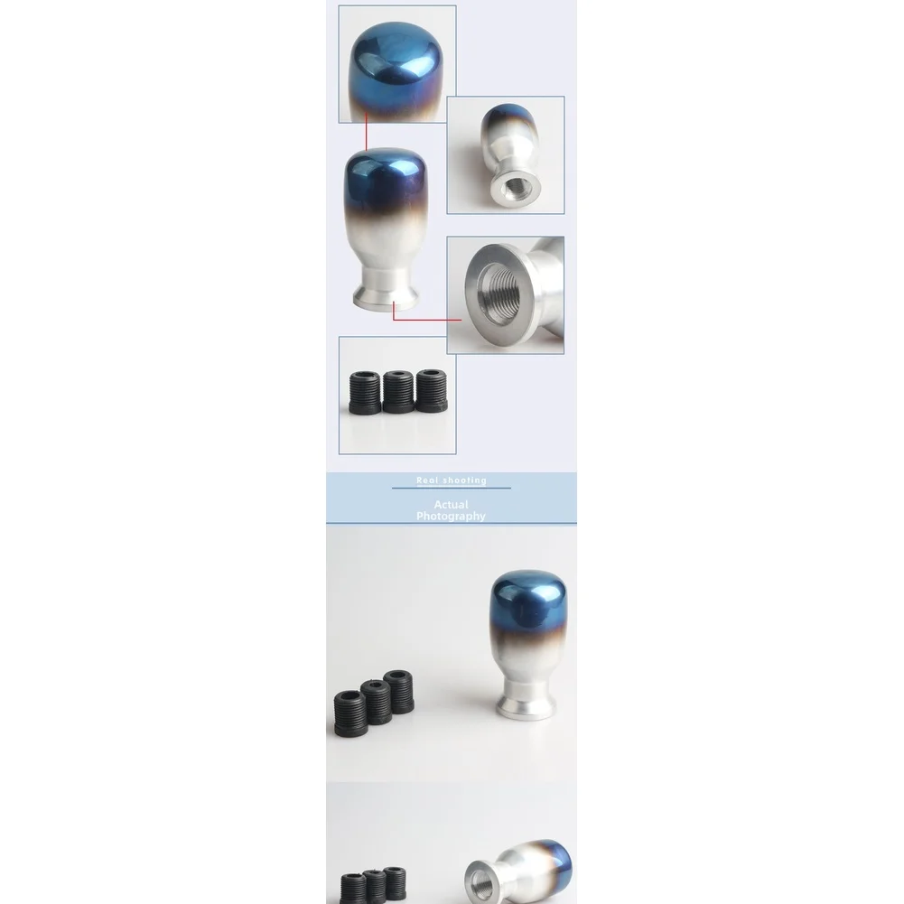 Ergonomic Design Gear Shift Knob Easy Installation Included Thread Adapters Aluminum Alloy Material Manual Gear Shift