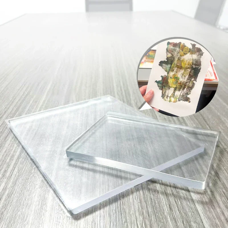 High Quality A4 A3 Gel Printing Plate For Printmaking Reusable Monoprinting Clear Plate For Art Craft Card Making