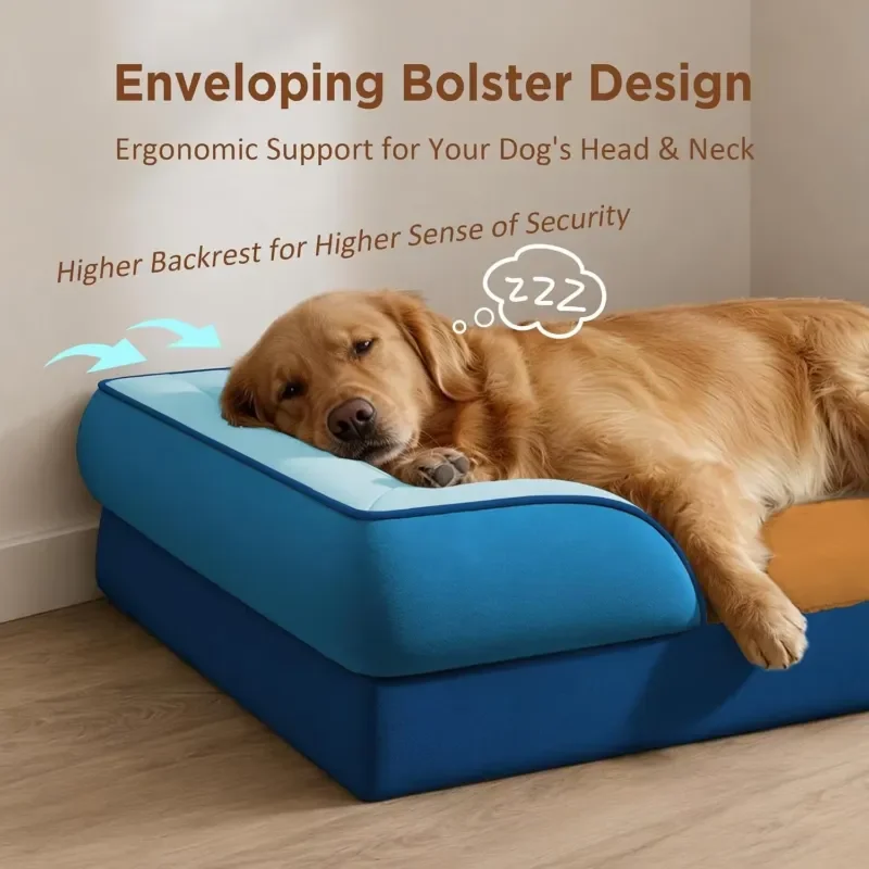 Color plush dog bed waterproof crystal plush egg foam orthopedic foam pet sofa suitable for retailers custom OEM