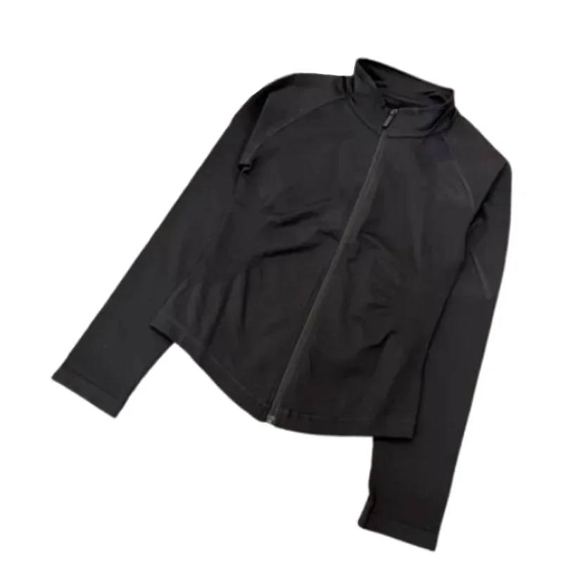 ملابس اليوغا زمم تشغيل سترة خفيفة الوزن بسط تشغيل سترة عالية الرقبة تنفس اليوغا ملابس رياضية ملابس لليوجا معطف