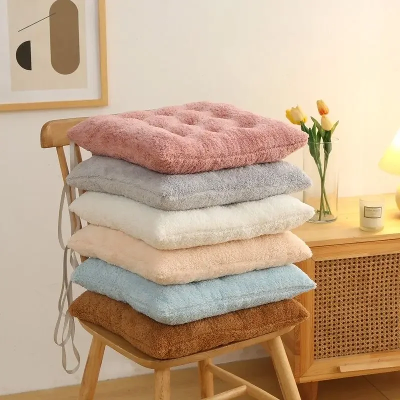 Seat Cushion, Seat Cushion, Butt Cushion, College Student Milk Fleece Thickened Bench, Teacher Stool, Plush Office Seat Cushion