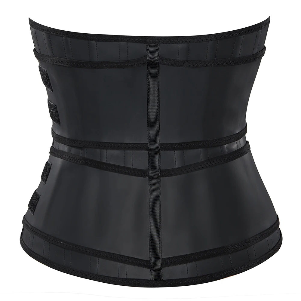 25 steel bones Matte rubber double belt zipper Women's binders and shapers Corset waist trainer sexy Women's underwear 8959