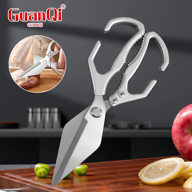

Kitchen Shears For Food Heavy Duty Utility For Chicken Cutting Turkey Fish Seafood Stainless Steel Food Scissors Cooking Shears