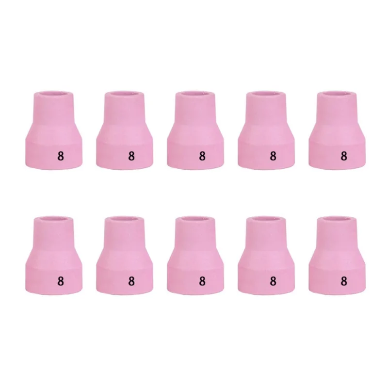 

10pcs 14N61 8# Nozzle For Welding Torch WP10 WP12 - Alumina Ceramic TIG Welding Consumables WP-10 WP-12
