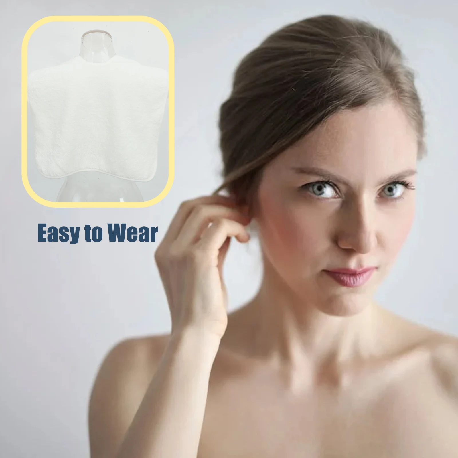 

4pcs White Split Design Cleansing Coral Fleece Facial Towels Beauty -Shaped Face Cloths Soft Esthetician for Skincare