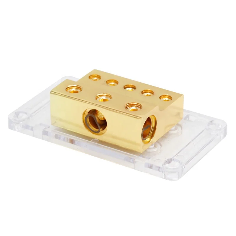 12V 6 Way 4GA 2 4GA Output  Power High Quality Terminal Block Portable Fuse Block Cable Splitter Power Distribution Block