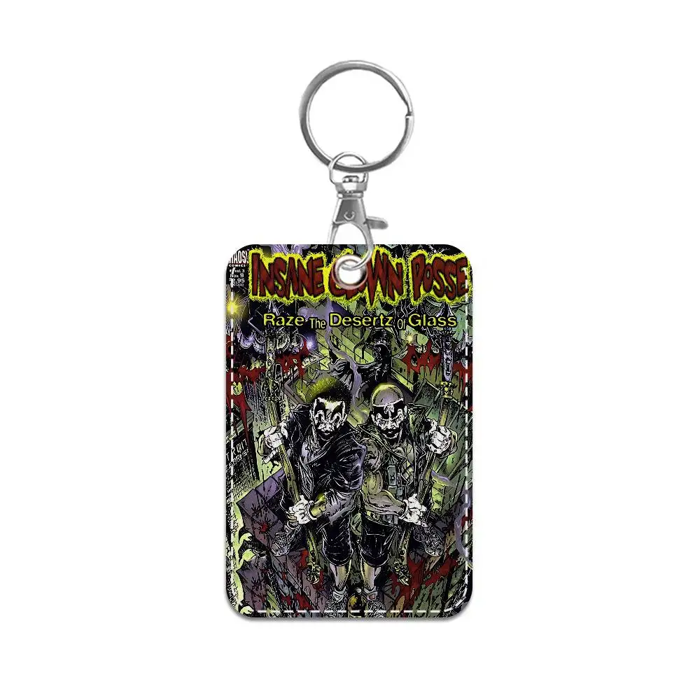 I-Insane مهرج Posse حامل بطاقة طباعة شخصية مناسبة لحامل الفتيات حافظة بطاقات الباب النساء شارة حامل المفاتيح