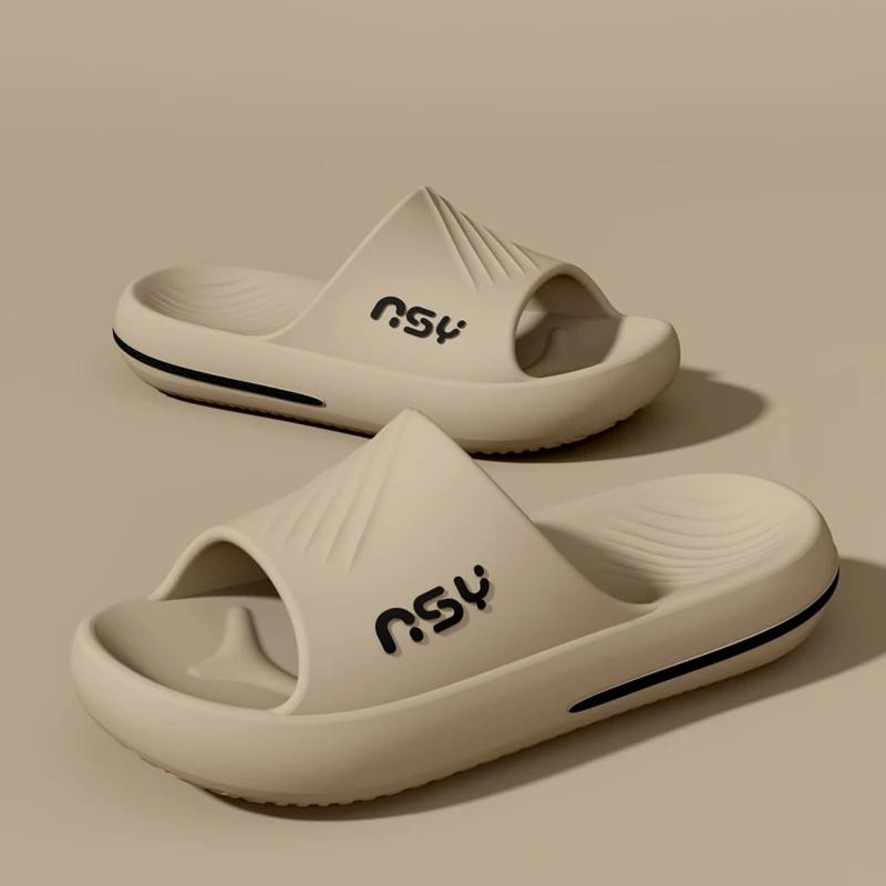 Trendy Men's Platform Slippers Summer Home Shoes EVA Thick bottom Outdoor Soft Non-slip Comfortable Beach Walk Sandals Outdoor image 6