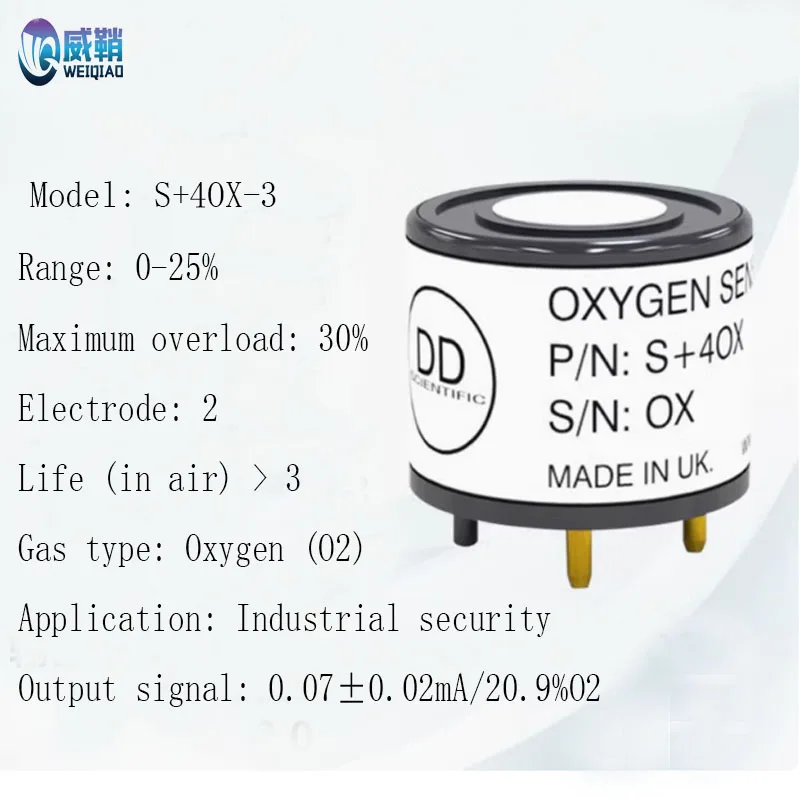 Oxygen sensor S+4OX3 Industrial Gas alarm S+4OX-3 O2 test instrument