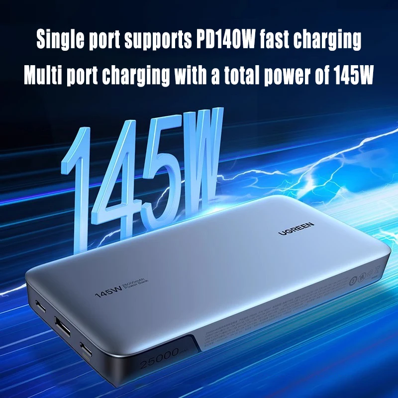 

25000mAh Power Bank And 145W Portable PD Fast Charging PowerBank for iPhone 15 Laptop Notebook Fast Charge External Battery