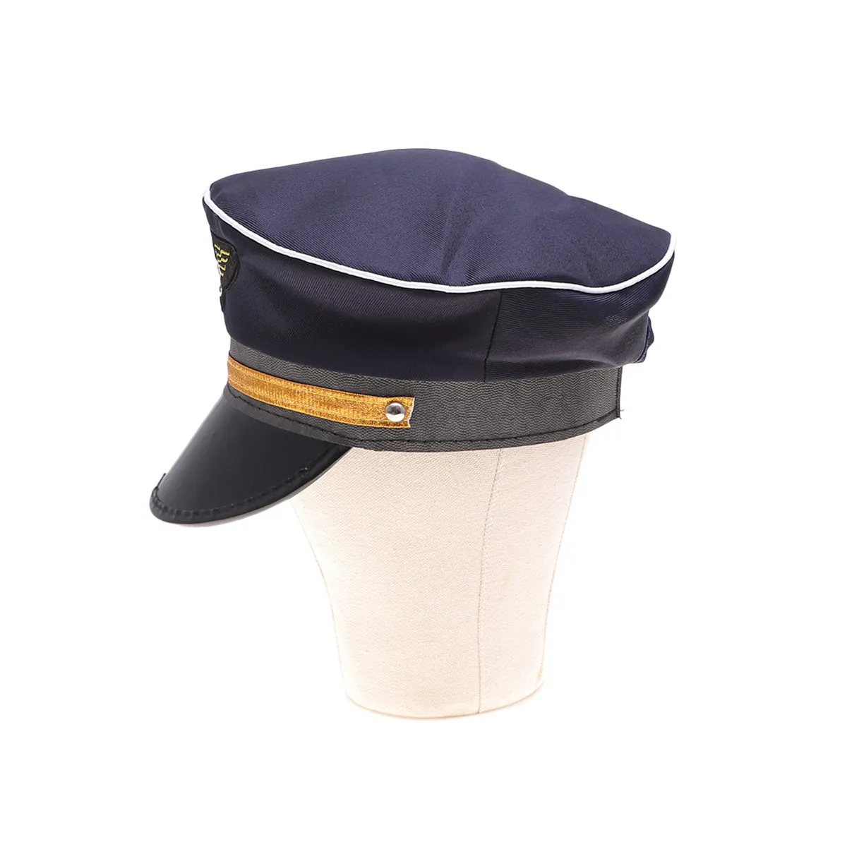Gorra de Capitán Piloto, Accesorio de Disfraz de Azafata para Adultos y Adolescentes, Fiesta, Cosplay, Halloween, Disfraz, Teatro