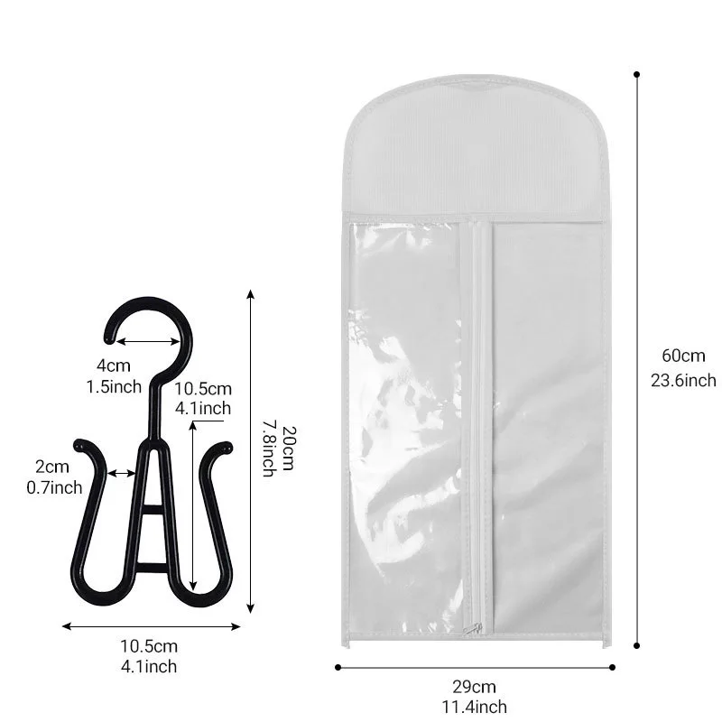 Wig Storage Bag with Hanger for Multiple Wigs