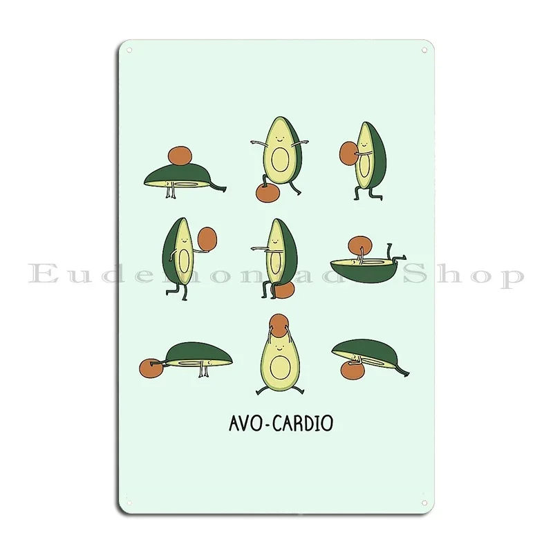 Avo Cardio Metal Signs Pub Club Club Bar Wall Decor Design Tin Sign Poster