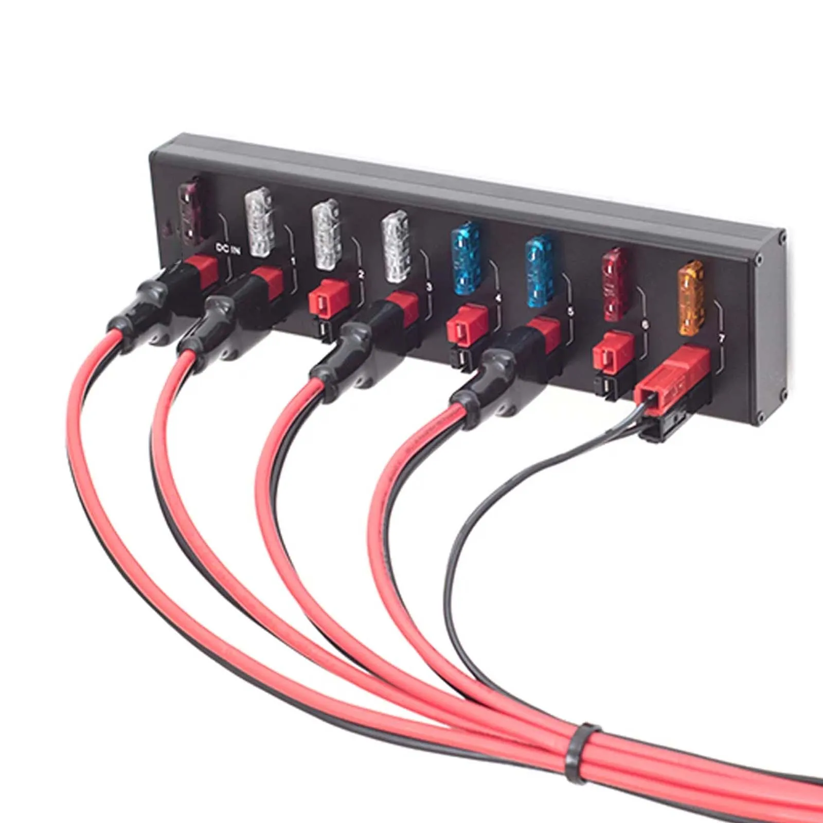 

AP-8S 8 Channels Power Distributor, 8CH Power Splitter for Radio 8 Port Power Connector Screw Fixing DC 36V 45A