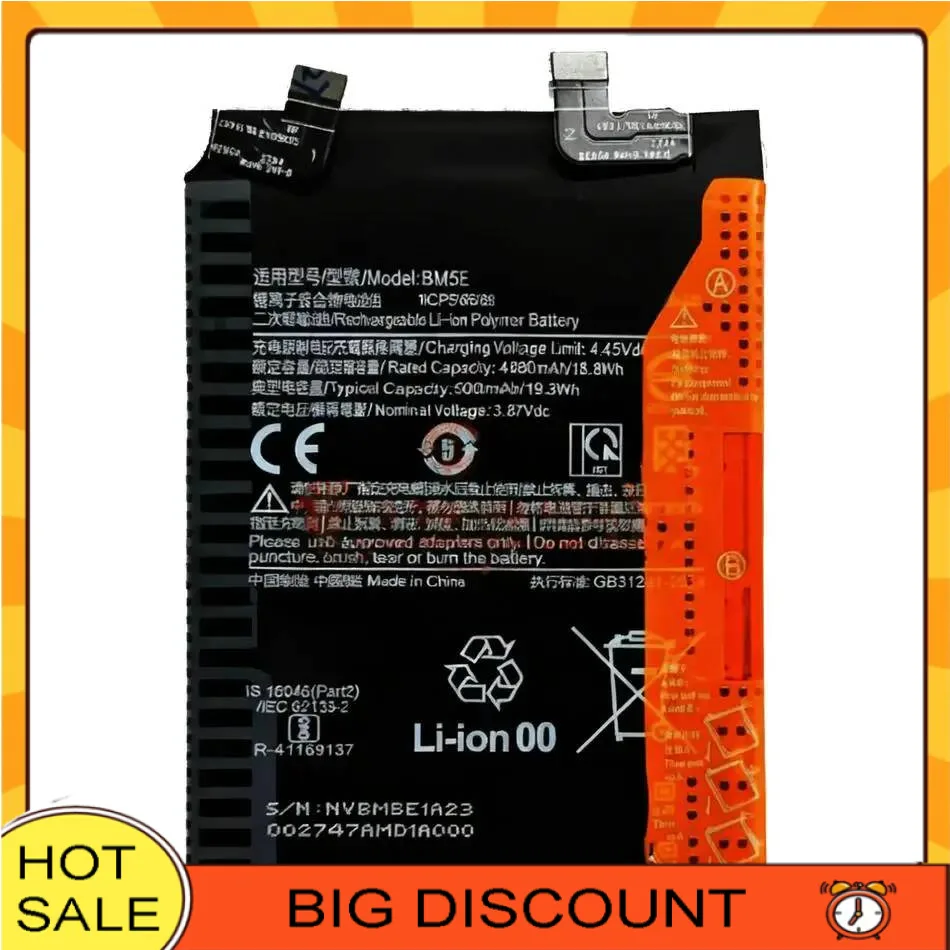 

5000Mah Mobile Phone Battery BM5E Reliable Power For Xiaomi Redmi K50 Pro