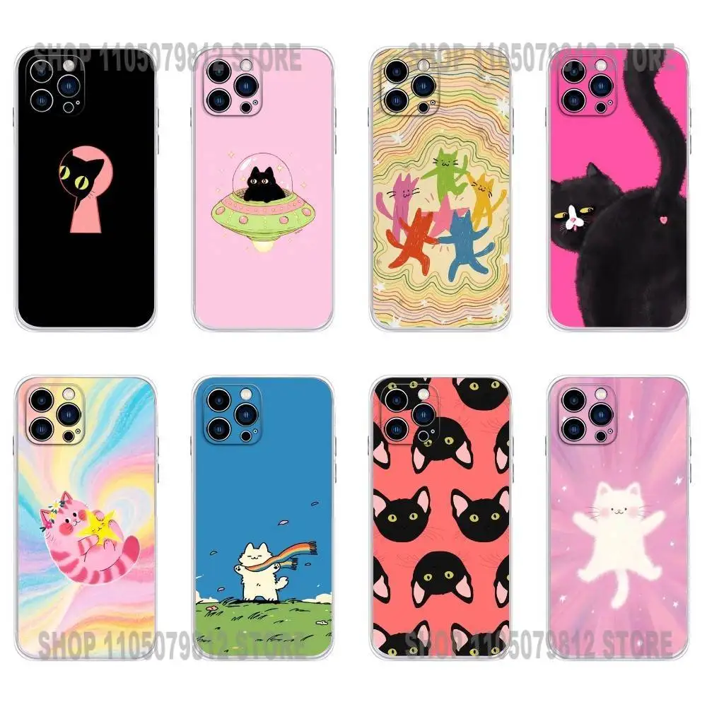 cute and funny cat Print Phone Case for iPhone 18 16,17,15,14,13,12,Pro Max,11,For iPhone Air,Shockproof Back Coque
