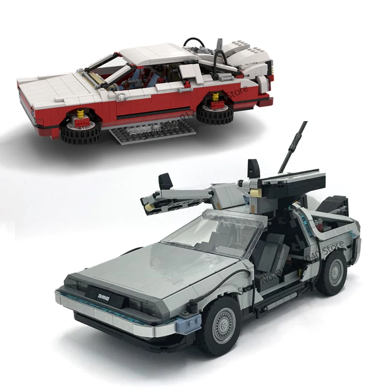 2024 NEW MOC Back to the Future II - DeLorean Time Machine Building Blocks 10220 T1 Camper Van Modified Bricks Cars DIY Toys