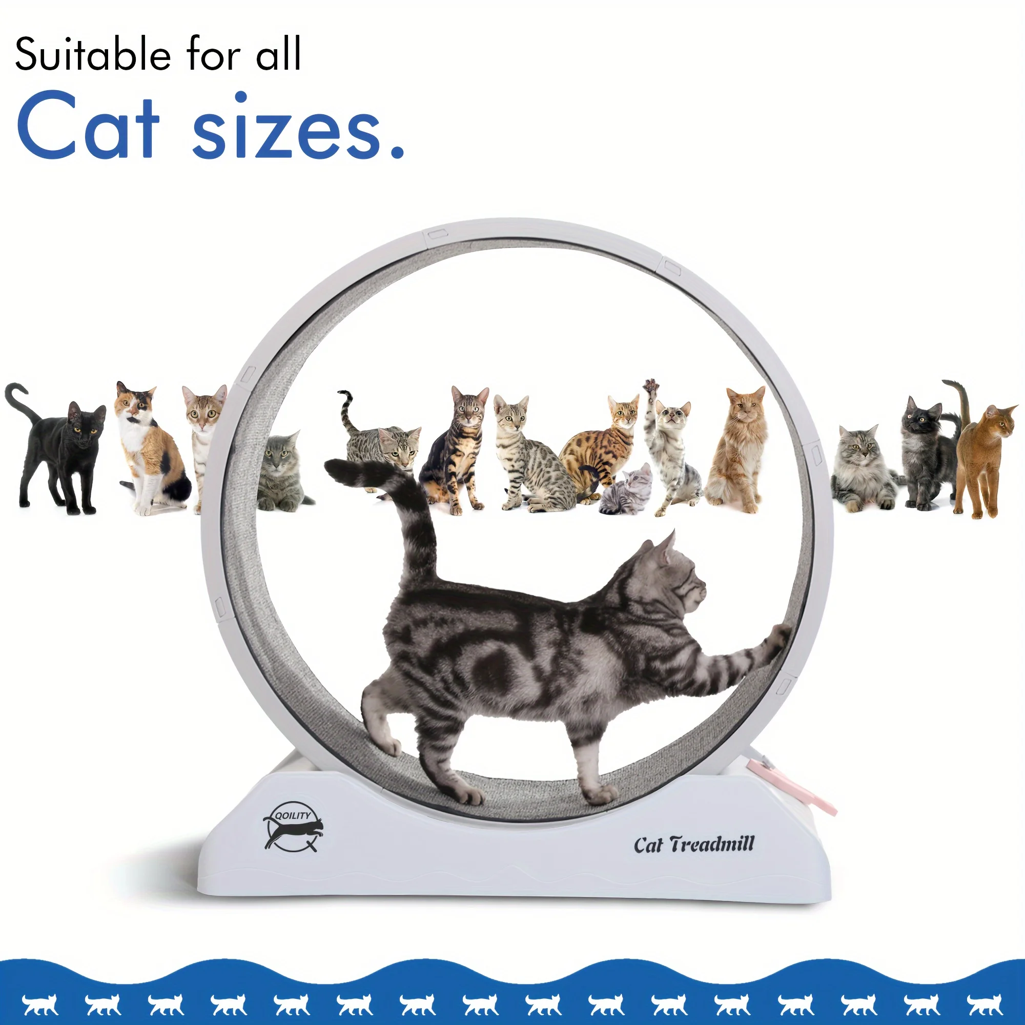 

Cat Wheel Exerciser, Easy To Install Cat Wheels For Indoor Cats Fitness & Health, Suitable For Most Cats, Gray