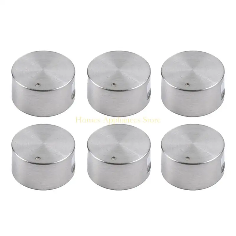 D0AB Pack из 6 металлической ручки зажигания Круглый переключатель металлический переключатель.