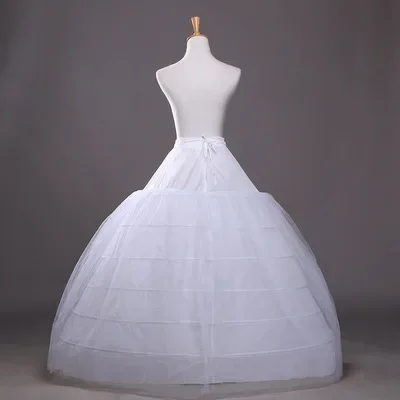 Ball Gown Petticoats Elastic 6 Hoops One Tiers Dress Underskirt Crinoline Wedding Accessories