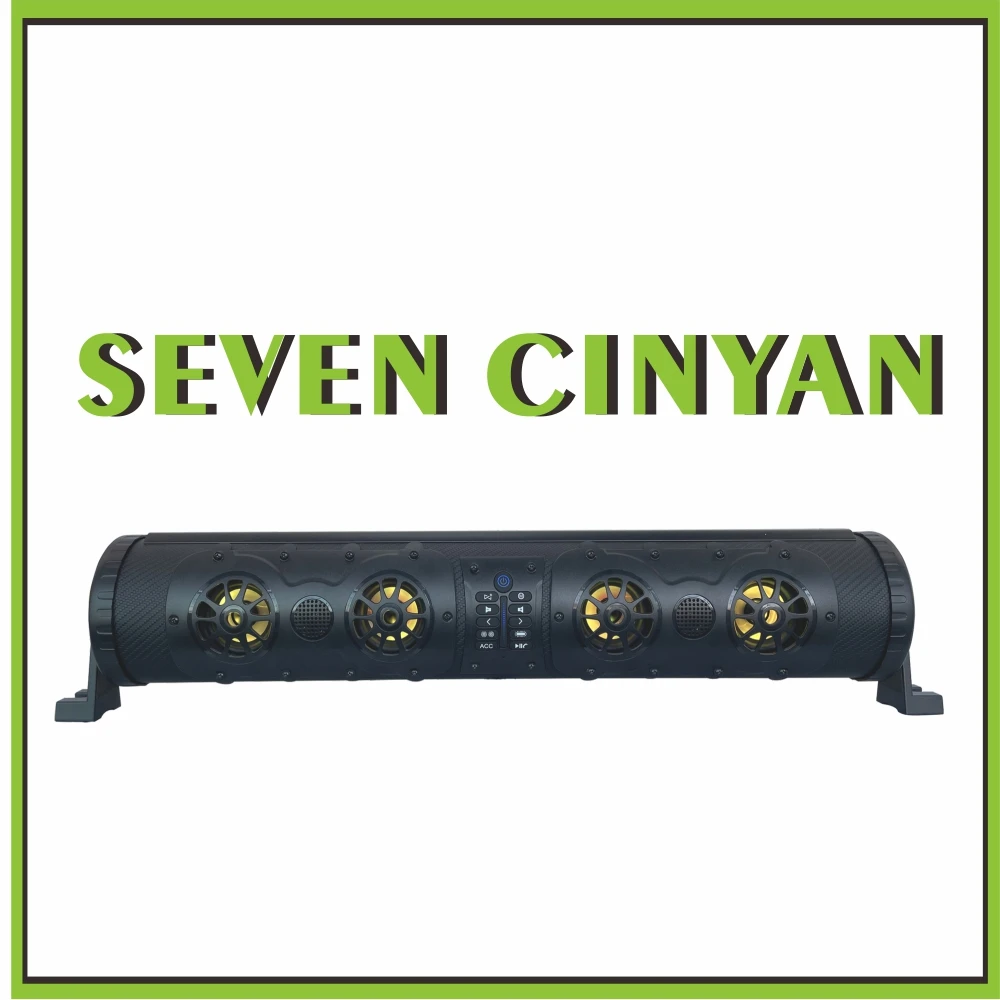 27 "IP66 مضخم الصوت مكبر الصوت المتكلم عربة جولف كهربائية مقاوم للماء RGB الإضاءة شريط الصوت ل UTV/ATV/قارب وعربة جولف