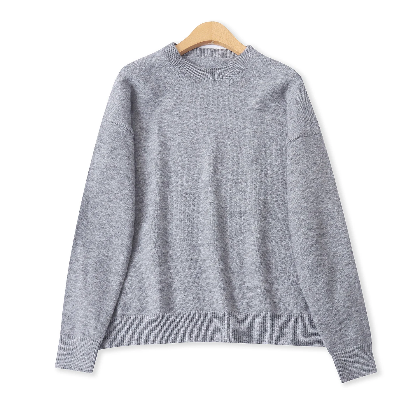 

ey Knitted Long Sve round Ne Loose Fit Women's Sweater Winter New Sle Versatile Color Commute Faion Ladies' Top