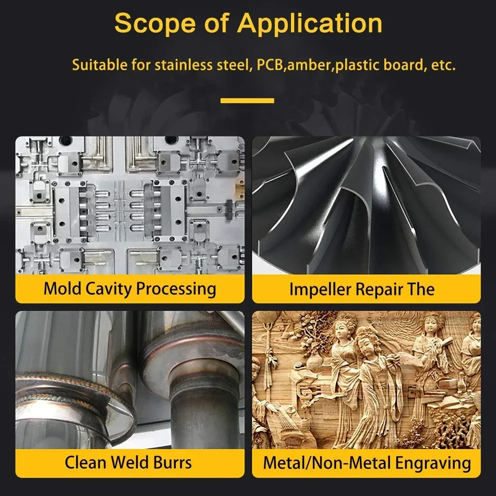 드레멜 1/8" 샹크 다이 그라인더 로터리 공구, 래스프 비트, 목재 금속 조각 전동 그라인딩과 호환되는 초경 버 세트 10개