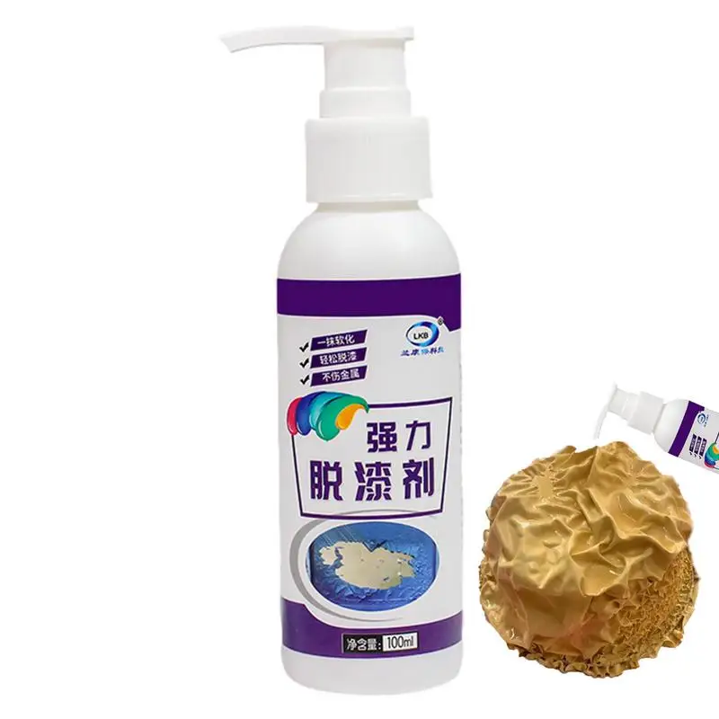 Liquid Paint Remover 100ml Odorless Paint Remover With Powerful Penetration Paint Application Tools For Wooden Furniture Metal