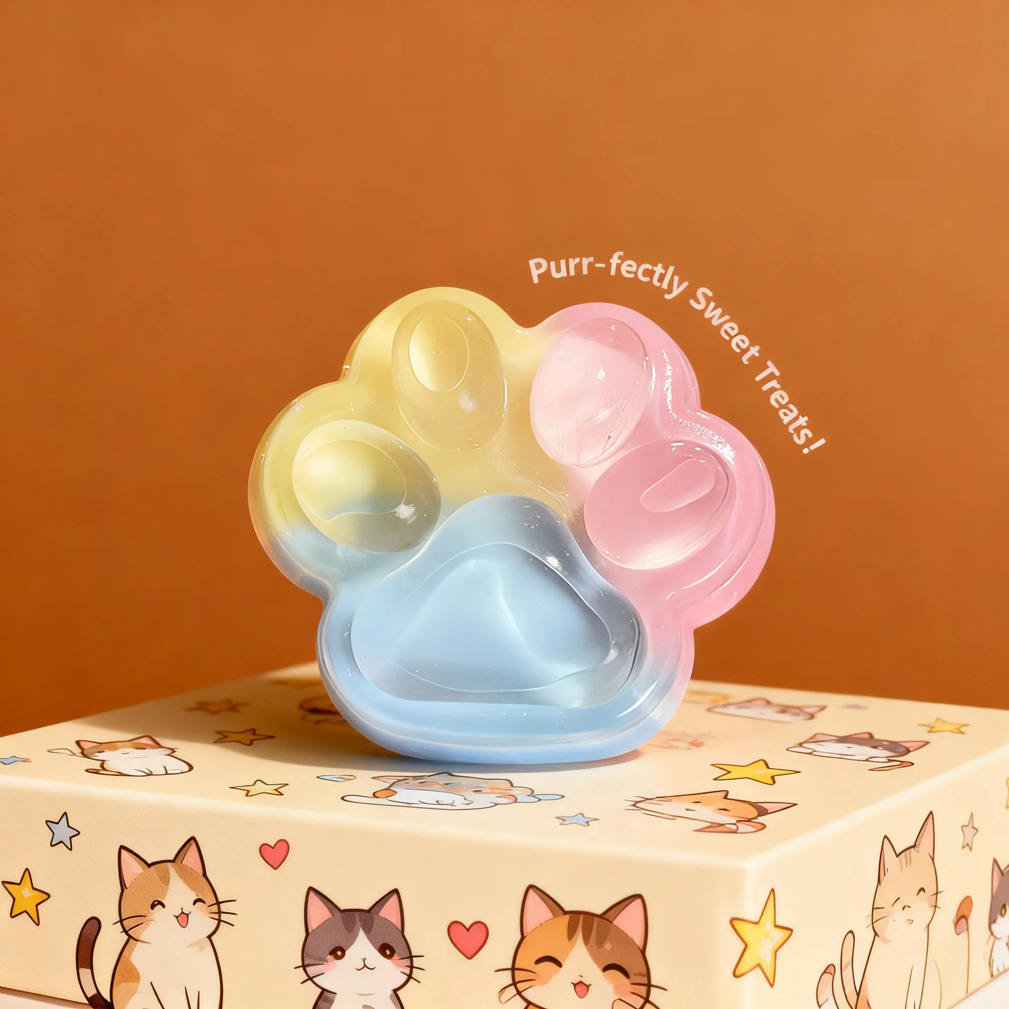 

Cute Rainbow Cat Claw Squishy Toy Soft Cat Paw Fidget Slow Rebound Pinch Decompression Toys for Kids Birthday Gifts Gifts Kids