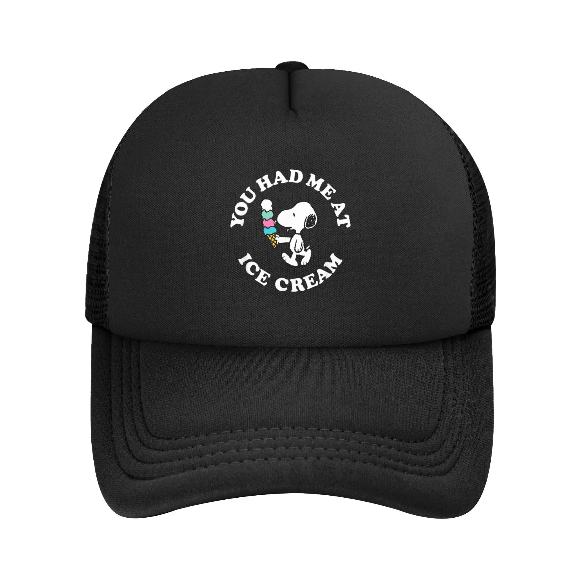 

Adult Snoopy You Had Me At Ice Cream Trucker Hat Hip-Hop Baseball Caps Snapback Caps Hat Trucker Worker Cap Adjustable Sun Hats
