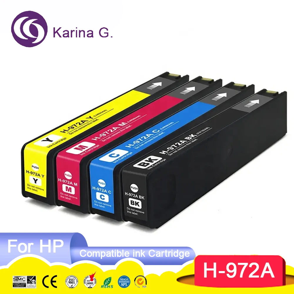

972 972A Premium Color Compatible InkJet Ink Cartridge for HP972A For HP Pagewide 352dw/377dw/452dn/dw/477dn/dw/552dw Printer