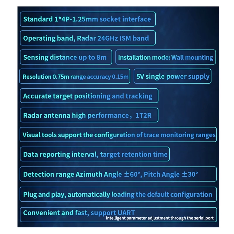 Rd-03D 24G Multi-Target Human Motion Trajectory Localization And Tracking Radar Module On-Board PCB Antenna Durable