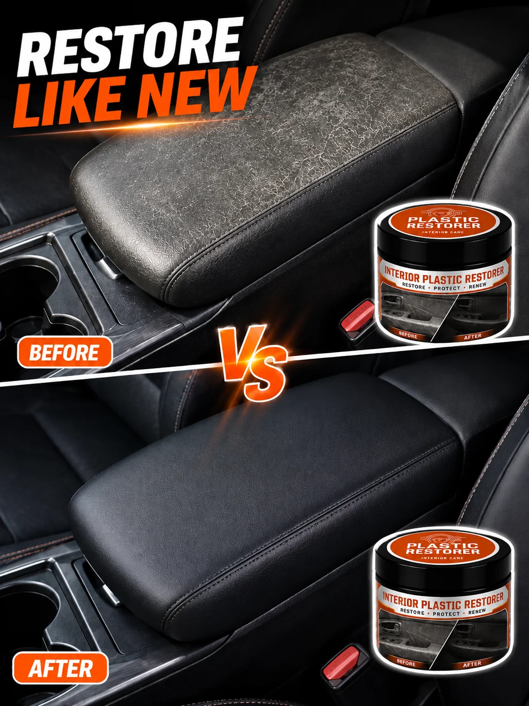 Auto Interior Scratch Repair Paste Refresh Faded Plastic Panels Remove Surface Blemishes