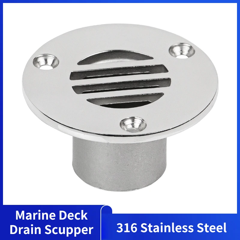 

Boat Floor Deck Drain 316 Stainless Steel Fit for Yacht Kayak Deck Drainage or Bathroom Drain Supplies (25mm) Marine Hardware