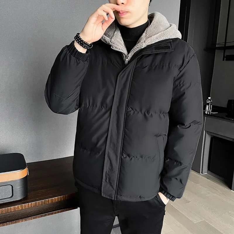 Parkas Jacket Men 2023 Large Size Men Winter New Thick Warm Jacket Men\'s Fashion Brand Hooded Cotton-padded Jacket