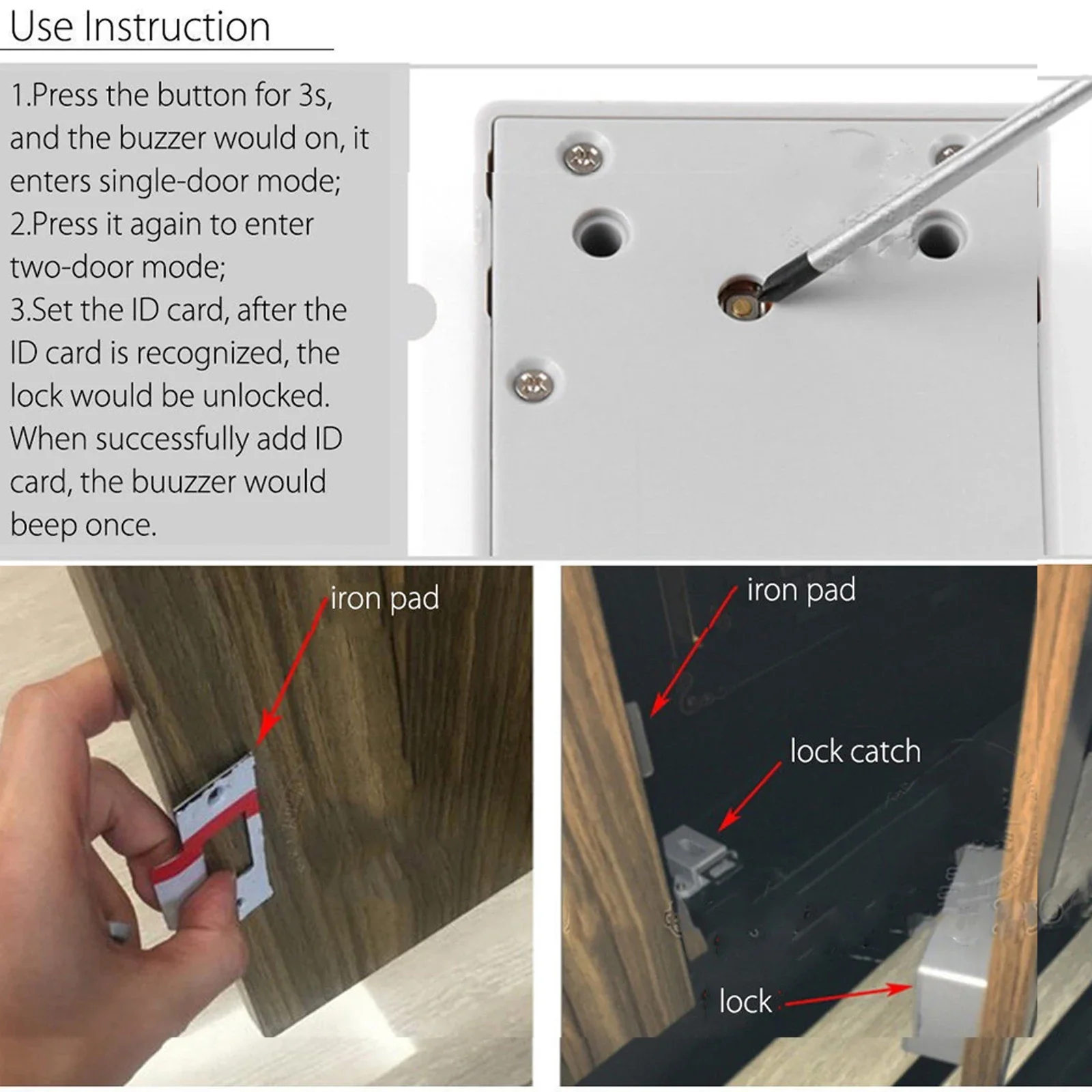 Bateria cartão ic sensor gaveta do armário inteligente smartlock diy invisível escondido bloqueio digital sem furo perfurado