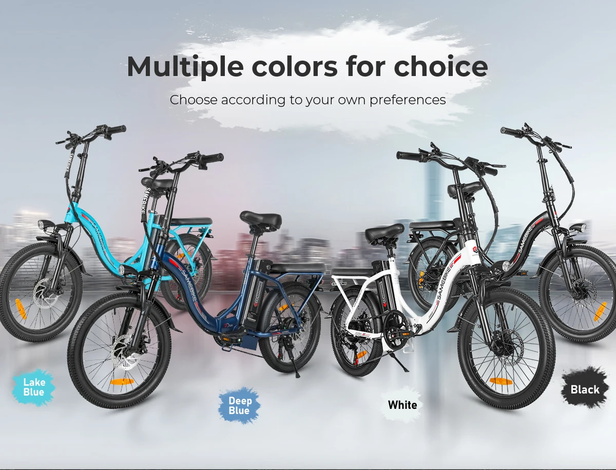 Samebike CY20 Faltbares Elektrofahrrad 250W mit 36V 12Ah Herausnehmbarer Akku, 20 Zoll E-Bike für Erwachsene, 7-Gang, 25 km/h und Reichweite bis 40-60km – Detail 2