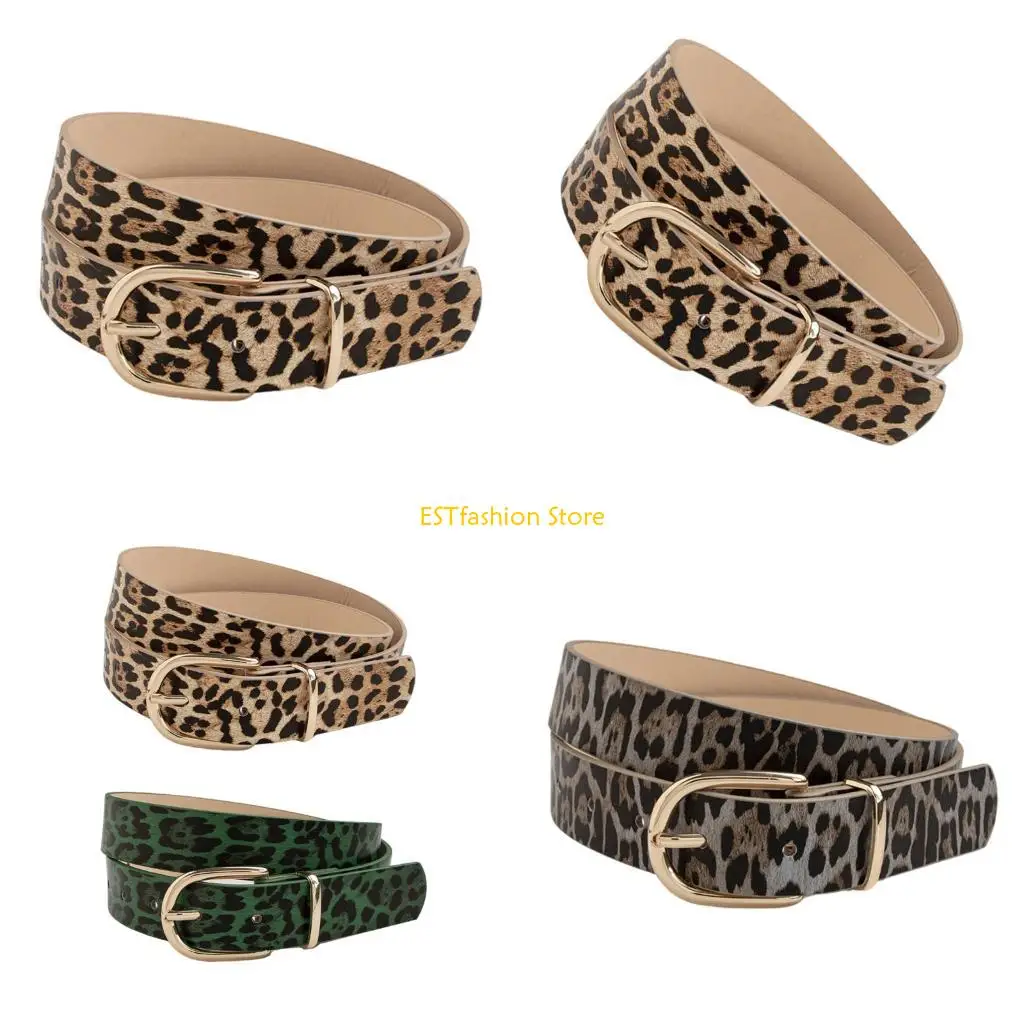 

Y5GC стильный пояс с животным принтом, пояс из искусственной кожи для женщин, повседневная одежда, универсальный декоративный на