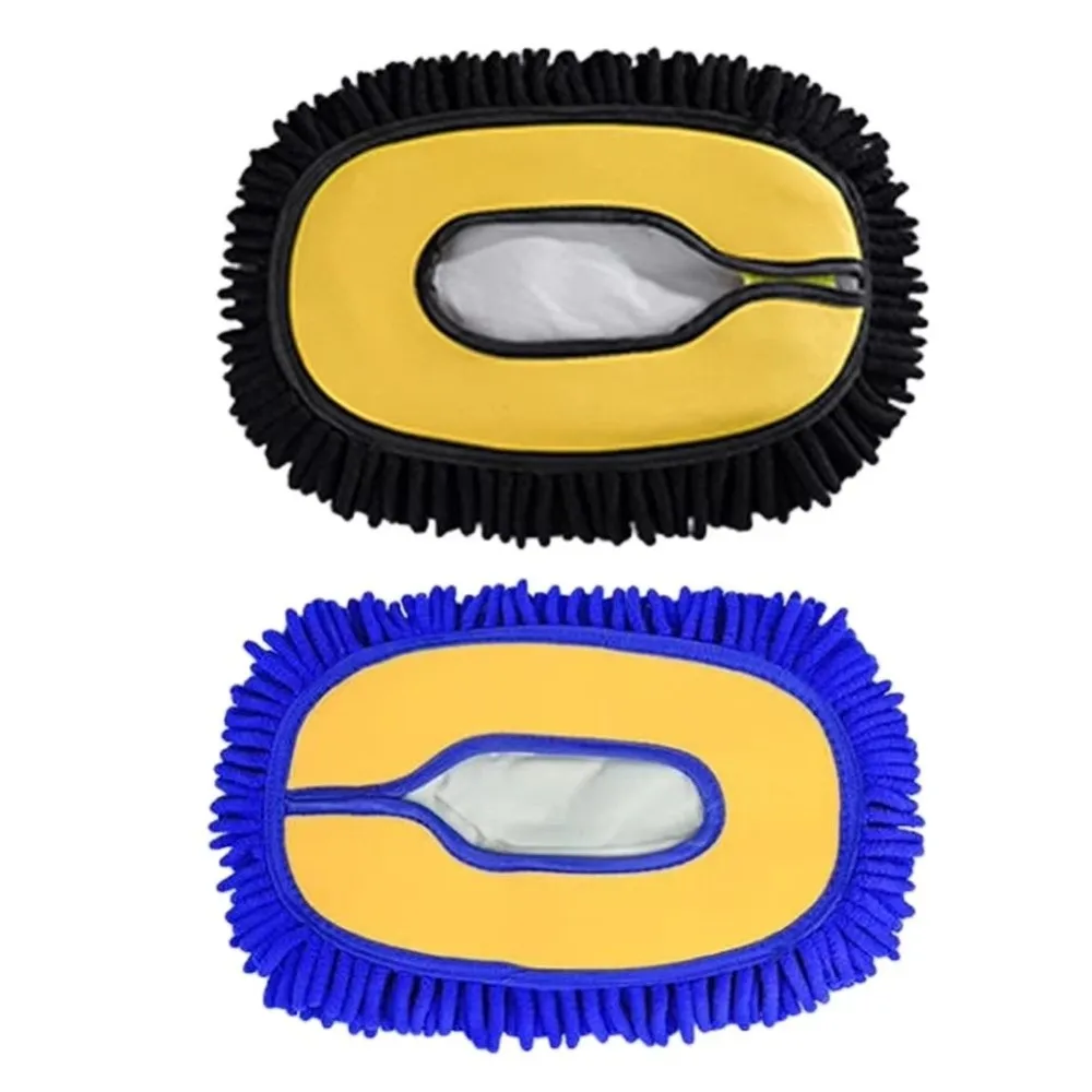 Langlebiger 27cm Auto-Wischmopp-Kopf aus Chenille, Hochleistungs-Mopp-Ersatztuch, Abnehmbarer Wiederverwendbarer Staubmopp-Kopf Nachfüllpack
