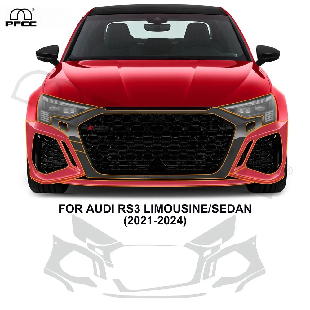 

Защитная пленка из ТПУ для Audi RS3 Sedan Limousine 2021-2024, предварительно вырезанная, прозрачная, PPF, для кузова автомобиля, устойчивая к царапинам, самовосстанавливающаяся