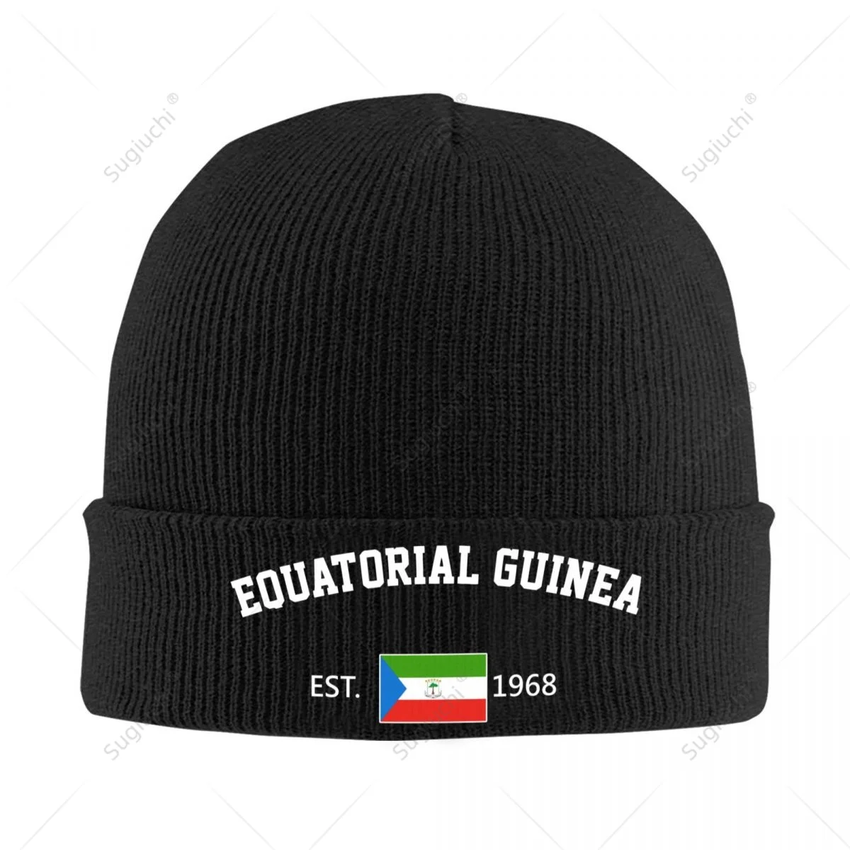 Knitted Hat Unisex Equatorial Guinea EST.1968 Independence Day For Men Women Boys Winter Autumn Beanie Cap Warm Bonnet