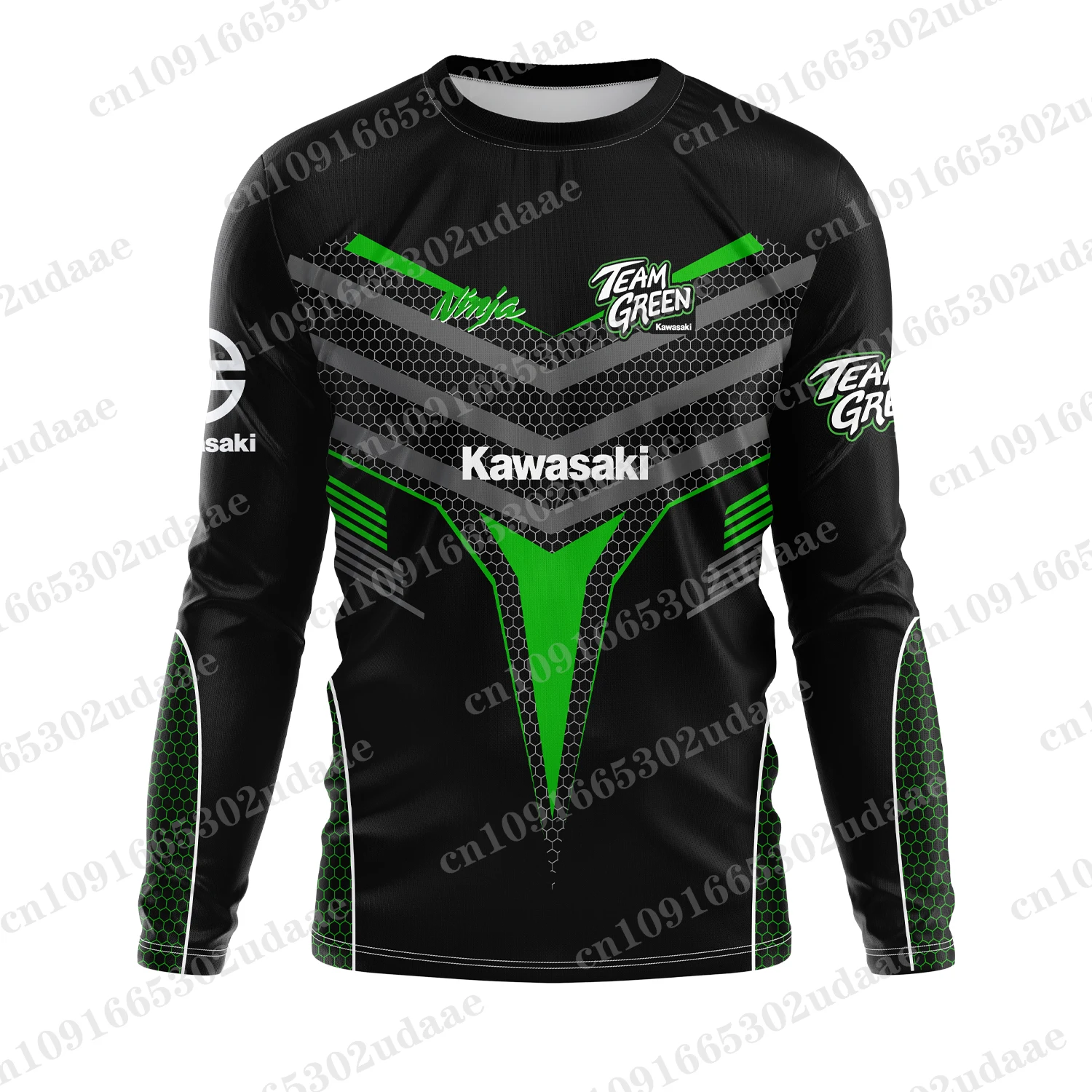 motorcycle riding suit long sleeved ninja Kawasaki enthusiast extreme sports quick drying breathable top T-shirt