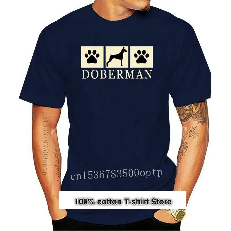 Camiseta con estampado de Doberman, camisa Punk de manga corta personalizada, con silueta de perro amante, novedad, 2021