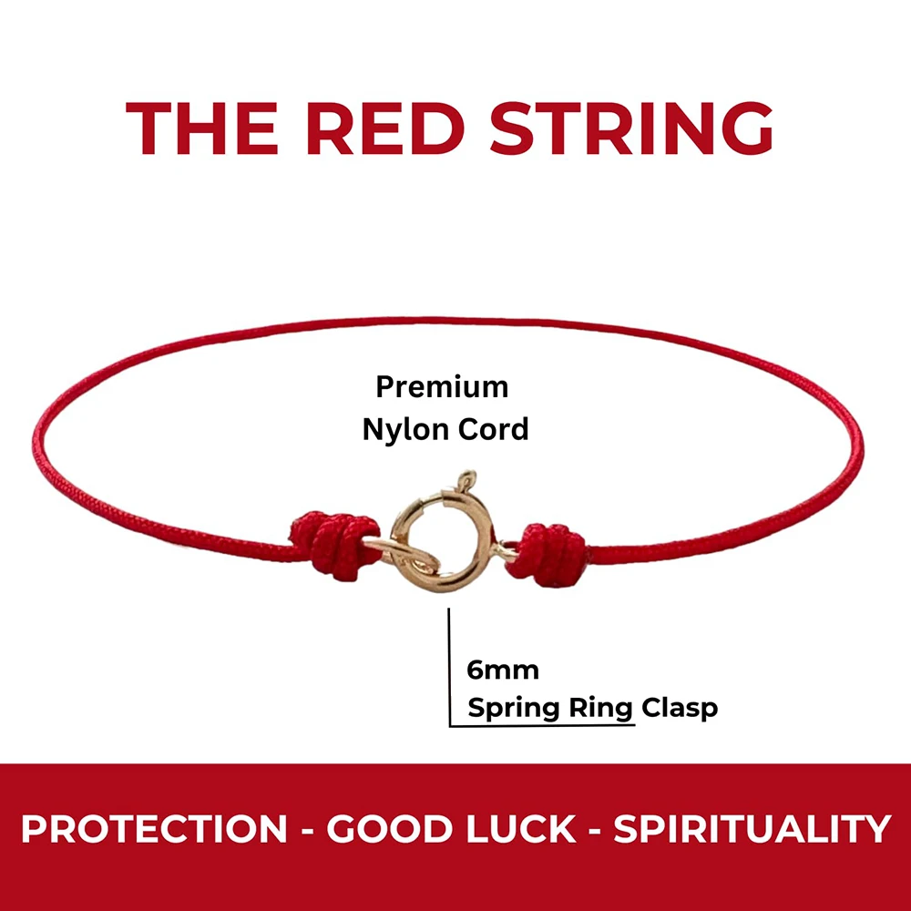 Extra Thin Red String Bracelet With Gold Plated Clasp Red Cord Jewelry For Men Women Unisex - Kabbalah Protection Good Luck