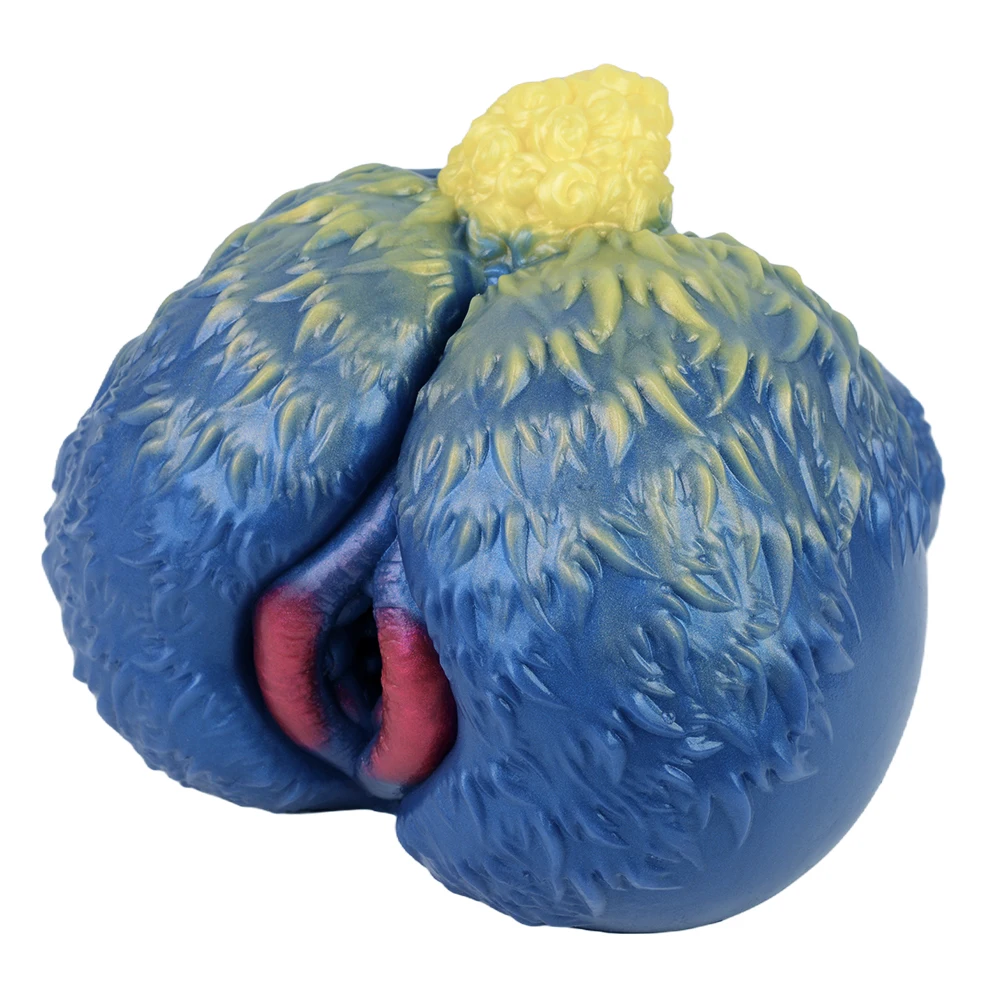 GEEBA Blue Monster Butt Male Masturbator Soft Silicone Pocket Pussy Adult Sex Toys For Men Fantasy Stroker Furry Adult Onahole