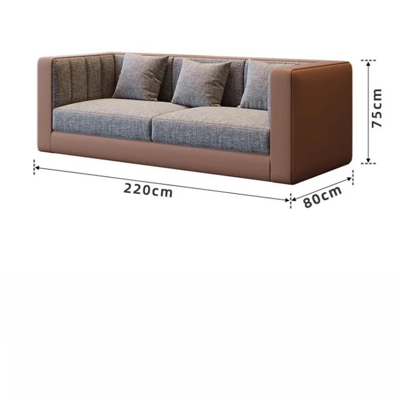 Meubilair Woonkamerstoel Minibank Gecomprimeerde ligbank Sectionele bruine leren bank Echte goedkope banken Bedden Canapea