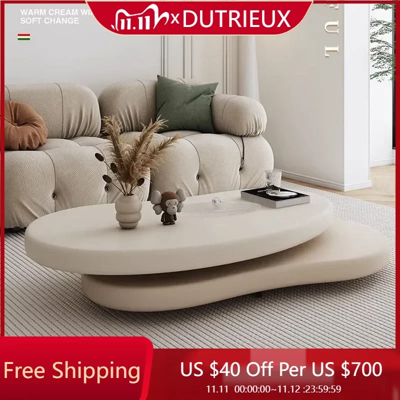 

Cute Oval Coffee Tables White Design Modern Luxury Coffee Tables Minimalist Glam Table Basses De Salon Home Furniture